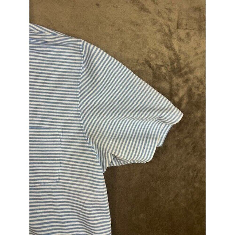 Vineyard Vines‎ Golf Polo Shirt Blue Striped Performance Stretch Mens L